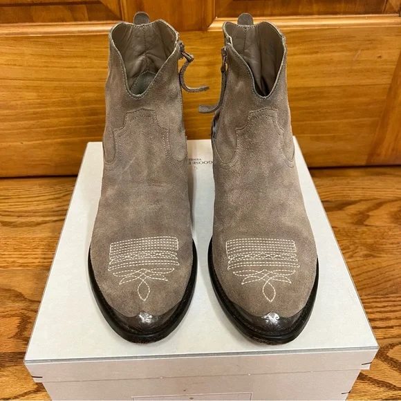 Golden Goose Young Boots in Tobacco Suede- Ice Leopard, Size 40 - Picture 2 of 12